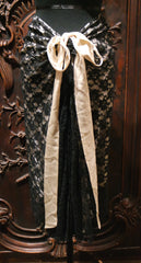 Chan Luu Gathered Lace Skirt with Silk Tie