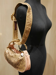 Rachel Abroms Pink and Gold Handbag