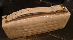 LAI Alligator Handbag in Cream