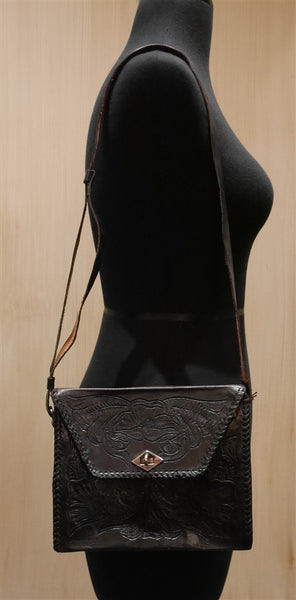 Vintage Tooled Leather Handbag