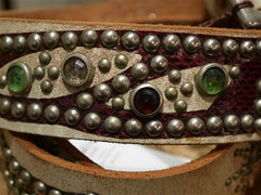 Hollywood Trading Company Beige Jewel Belt