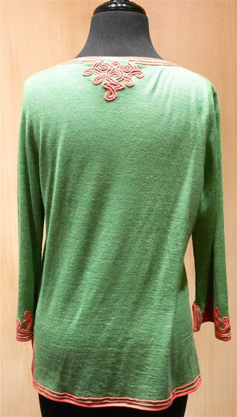 Armand Diradourian Full Passementerie Cashmere Sweater