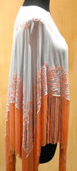 Tanja Pignatelli Silk Fringe Beaded Caftan Poncho