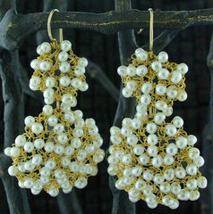 Sonya Ooten 14K Yellow Gold and Pearl Double Woven Disc Earrings