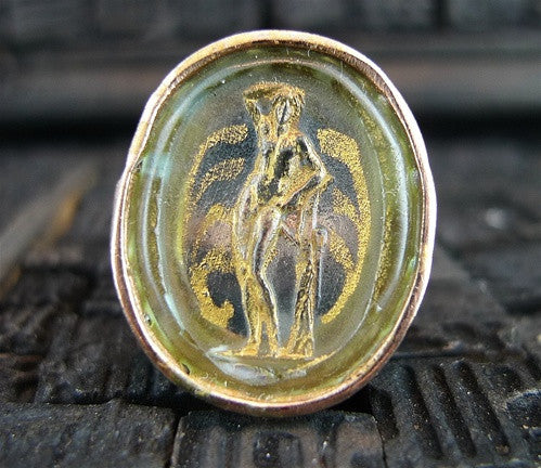 Venetian Glass Intaglio RIng