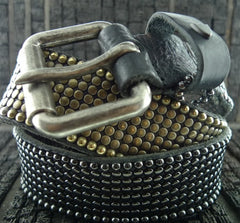 HTC Black Malihini Ombre Nailhead Studded Belt