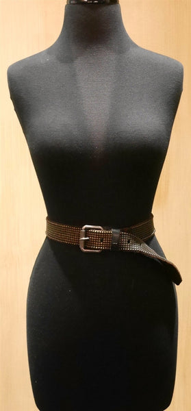 HTC Black Malihini Ombre Nailhead Studded Belt