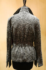 An Ren Grey & Black Boucle Jacket