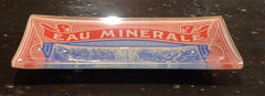 Two's Company Vintage Labels Glass Dish "EAU MINERALE"