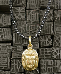 Lazaro Buddha Black Spinel Necklace