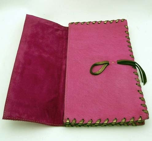 Malini Murjani Fucshia Pony Clutch