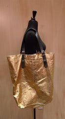 Jane August King's Road Leather Tote - Gold Metallic