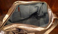 Not Rational Metallic Leather Shoulder Bag/Diaper Bag