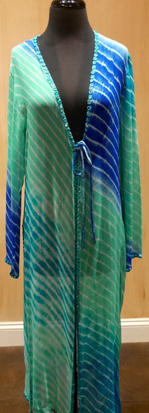 Graham Kandiah Quintana Ocean V-Neck Tie Cover Up