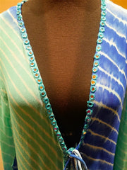 Graham Kandiah Quintana Ocean V-Neck Tie Cover Up