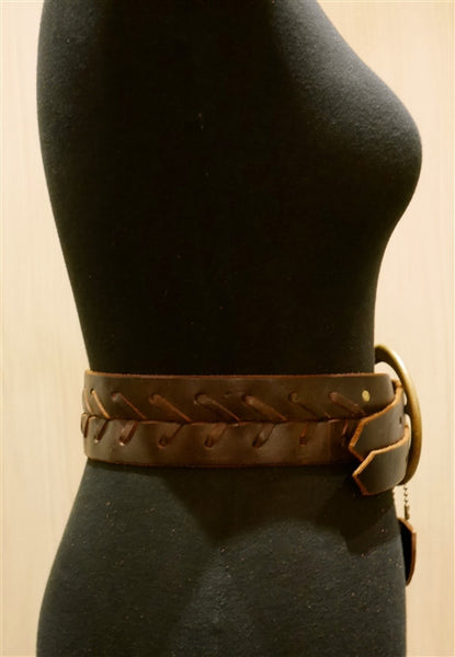 Hollywood Trading Company Double Braided Brown Belt