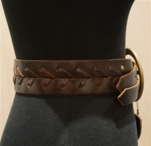 Hollywood Trading Company Double Braided Brown Belt