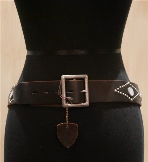 Hollywood Trading Company Leather Stud Belt