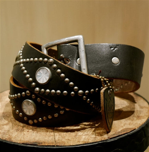 Hollywood Trading Company Leather Stud Belt