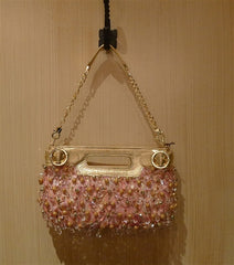 Rafe Beaded Purse in Pink and Gold