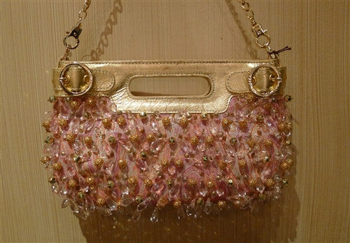 Rafe Beaded Purse in Pink and Gold