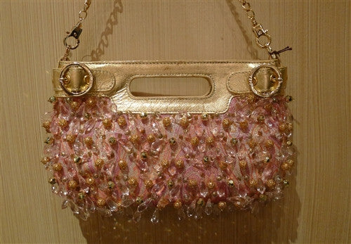 Rafe Beaded Purse in Pink and Gold