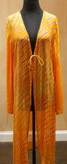 Graham Kandiah Quintana Sunset V-Neck Tie Swim Cover Up