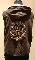 Grey Hoodie Vest