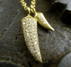 Ron Hami 18K Yellow Gold and Diamond Tribal Necklace