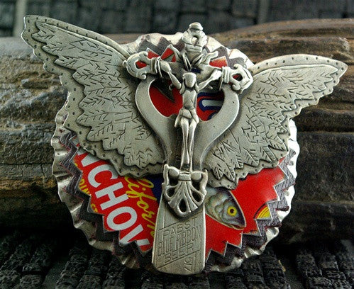 Sweetbird WInged Angel Sterling Silver Belt Buckle