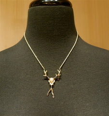 Pade Vavra 18K Peach Gold, Blackened Gold w/ Diamond Leaf Trophy Necklace