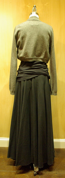 Jarbo Long Raw Edge Skirt