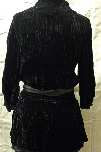 Jarbo Silk Velvet Jarbo Jacket with Tie Belt