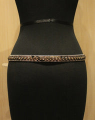 B.B. Simon Skinny Swarovski Crystal Belt