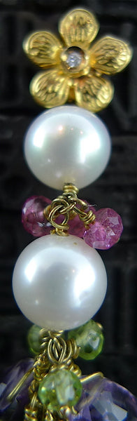 Colette Stechle 18K Yellow Gold, Pearl, Amethyst, Topaz, Peridot, and  Citrine Earrings