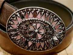 Mika Sarolea Taj Mahal Crystal Round Brown Belt