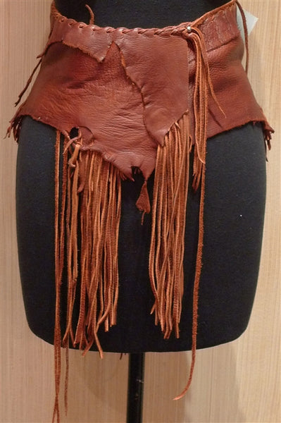 Battledress Fringed Deerskin Leather Belt