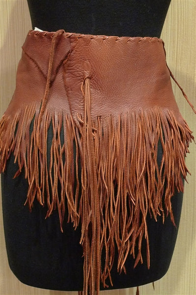 Battledress Fringed Deerskin Leather Belt