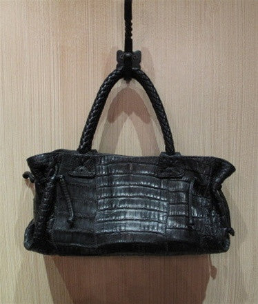 Carlos Falchi Caiman Crocodile Baby Doctors Bag