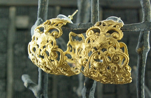 Virgins, Saints & Angels  Antigua Hoops in Gold Finish