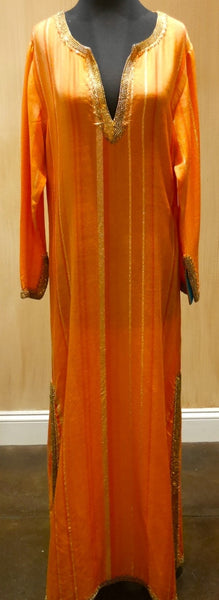 Armand Diradourian Woven Silk and Cashmere Jeweled Caftan