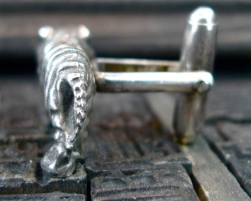 Corpus Christi Sterling Silver Tiger Cufflinks