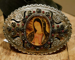 Virgin Saints and Angels Goddess Grande Silver Buckle Belt