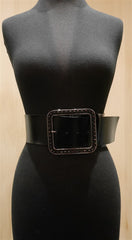 Mika Sarolea Abigail Square Wide Black Belt