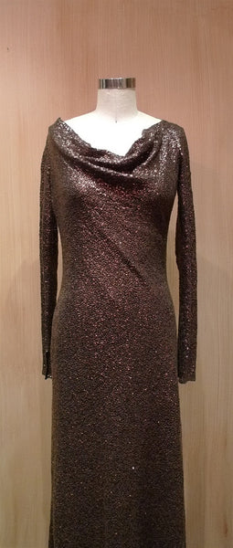 Jenny Packham Sequin Bronze Dress