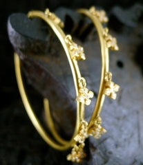 Loree Rodkin Diamond Disco Hoop Earrings with Maltese Crosses in 18K Yellow Gold