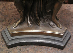 Bronze Figural Lamp of Three Graces after Canova