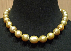 Natural Golden South Sea Pearl Necklace