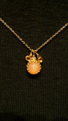 Becky Kelso Peach Moonstone Necklace 14K