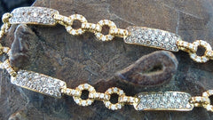 Robert Wander Chocolate and White Diamond Link  Necklace in 18K Yellow Gold